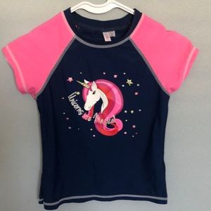 Rash guard Unicorn swim top size 7/8